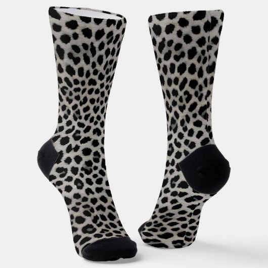 Elegant Trendy Luxury White Leopard Collectie Sokken (Gebogen)
