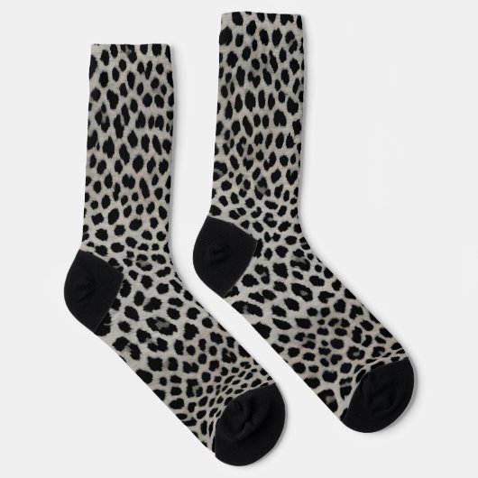 Elegant Trendy Luxury White Leopard Collectie Sokken (Rechts)