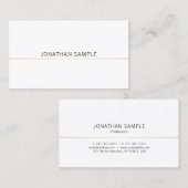 Elegant Trendy Minimalistisch Design Goud Duidelij Visitekaartje (Voorkant / Achterkant)