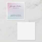 Elegant Trendy Modern Chic Design Professional Vierkante Visitekaartje (Voorkant / Achterkant)