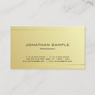 Elegant Trendy Modern Gold Kijk uit naar de luxe Visitekaartje