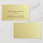 Elegant Trendy Modern Gold Kijk uit naar de luxe Visitekaartje (Voorkant / Achterkant)