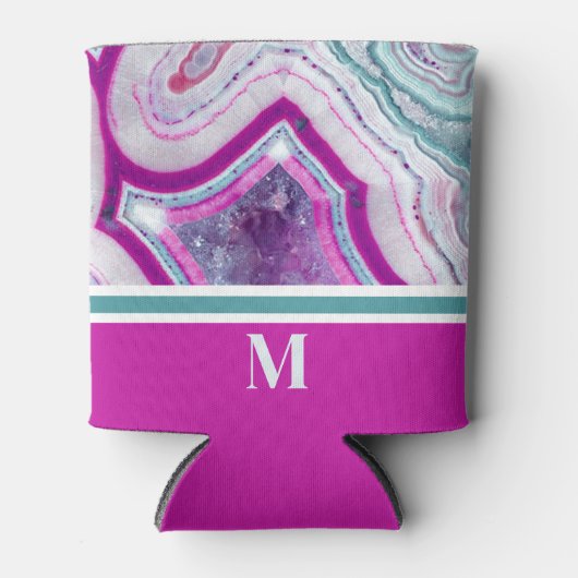 Elegant trendy modern Initiaal monogram Blikjeskoeler (Voorkant)