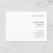 Elegant Trendy Modern Minimalist Design Sjabloon Visitekaartje (Achterkant)