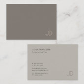 Elegant Trendy Modern Monogram Eenvoudige Sjabloon Visitekaartje (Voorkant / Achterkant)