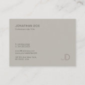 Elegant Trendy Modern Monogram Eenvoudige Sjabloon Visitekaartje (Achterkant)