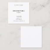 Elegant Trendy Moderne Professional Sjabloon Vierkante Visitekaartje (Voorkant / Achterkant)