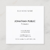 Elegant Trendy Moderne Professional Sjabloon Vierkante Visitekaartje (Voorkant)