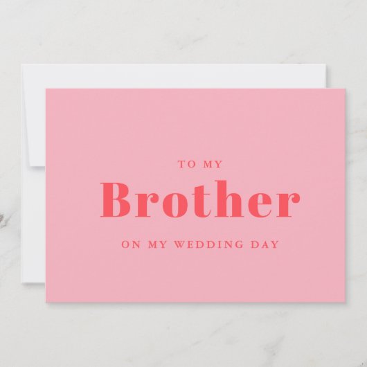 Elegant & trendy naar mijn broer op mijn trouwdag (Voorkant)