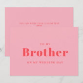 Elegant & trendy naar mijn broer op mijn trouwdag (Voorkant / Achterkant)