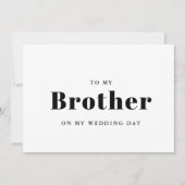 Elegant & trendy naar mijn broer op mijn trouwdag (Voorkant)