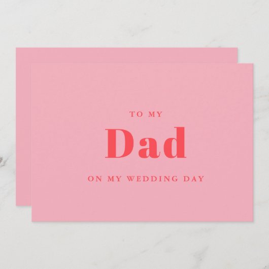 Elegant & trendy naar mijn vader op mijn trouwdag (Voorkant / Achterkant)