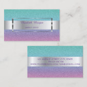 Elegant Trendy Ombre Glitter Stripe , Lijst Visitekaartje (Voorkant / Achterkant)