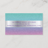 Elegant Trendy Ombre Glitter Stripe , Lijst Visitekaartje (Achterkant)