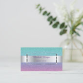 Elegant Trendy Ombre Glitter Stripe , Lijst Visitekaartje (Staand voorkant)