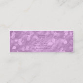 elegant trendy paars blad spa visitekaartje (Achterkant)