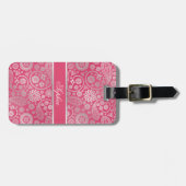 Elegant trendy paisley florale afbeelding bagagelabel (Voorkant horizontaal)