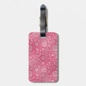 Elegant trendy paisley florale afbeelding bagagelabel (Achterkant verticaal)