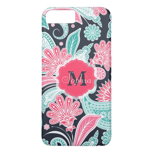 Elegant trendy paisley florale afbeelding Case-Mate iPhone case (Achterkant)