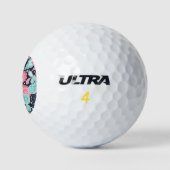 Elegant trendy paisley florale afbeelding golfballen (Logo)
