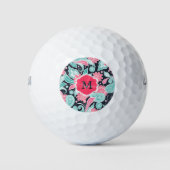 Elegant trendy paisley florale afbeelding golfballen (Voorkant)