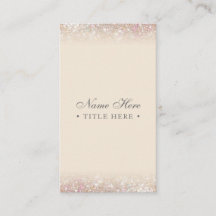 Elegant Trendy Pastel Gold Vertical Visitekaartje