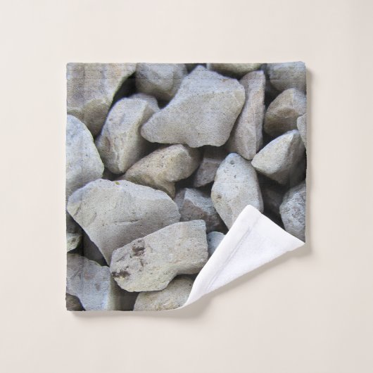 Elegant trendy patroon van mooie grijze steentjes bad handdoek (Wasdoekje)