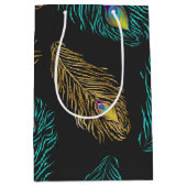 Elegant trendy peace-veren patroon medium cadeauzakje (Voorkant)