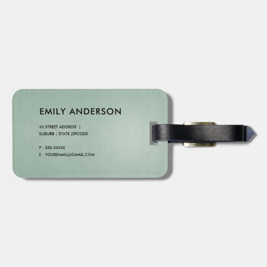 ELEGANT TRENDY PEARL SILVER GOLD BLACK STRIPS BAGAGELABEL (Achterkant horizontaal)