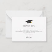 Elegant Trendy Photo Script Afstuderen 2025 Notitiekaartje (Achterkant)