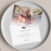 Elegant Trendy Photo Script Afstuderen 2025 Notitiekaartje