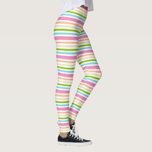 Elegant Trendy Pink Blue Yellow Green Colors Leggings (Rechts)