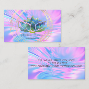 Elegant Trendy Professional, Gold Circles Lotus Visitekaartje