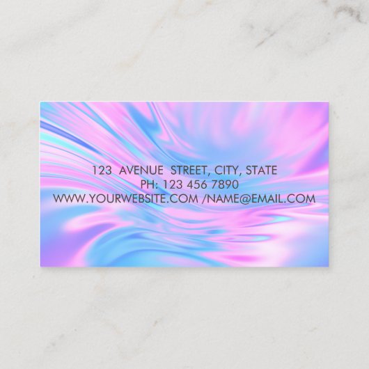 Elegant Trendy Professional, Gold Circles Lotus Visitekaartje (Achterkant)