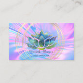 Elegant Trendy Professional, Gold Circles Lotus Visitekaartje (Voorkant)