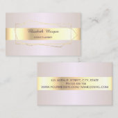 Elegant Trendy Professional Gold Geometric, Lijst Visitekaartje (Voorkant / Achterkant)