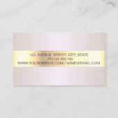 Elegant Trendy Professional Gold Geometric, Lijst Visitekaartje (Achterkant)