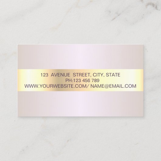 Elegant Trendy Professional Gold Geometric, Lijst Visitekaartje (Achterkant)