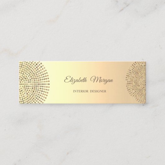 Elegant Trendy Professional, Gold Stippen Mini Visitekaartje (Voorkant)