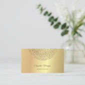 Elegant Trendy Professional, Gold Stippen Visitekaartje (Staand voorkant)