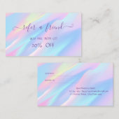 Elegant Trendy Professional Holographic Aanbevelingskaartje (Voorkant / Achterkant)