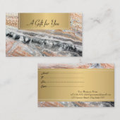 Elegant Trendy Professional Marble Gold Confetti Kortingskaartje (Voorkant / Achterkant)
