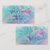 Elegant Trendy Professional Opal Iridescent Aanbevelingskaartje (Voorkant / Achterkant)