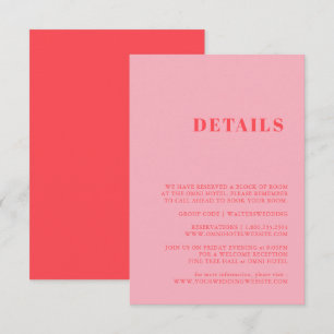 Elegant & Trendy Retro Pink Enclosure Kaart