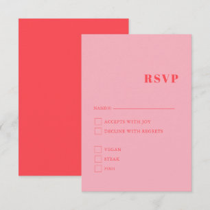 Elegant & Trendy Retro Pink Enclosure Kaart