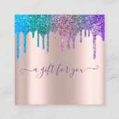 Elegant Trendy Roos Gold, regenboogstang Kortingskaartje (Voorkant)