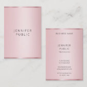 Elegant Trendy Roos Gold Sjabloon Professional Visitekaartje (Voorkant / Achterkant)