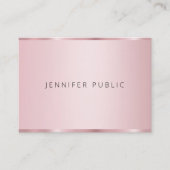 Elegant Trendy Roos Gouden Kleur Sjabloon Modern Visitekaartje (Voorkant)