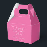 Elegant Trendy Script Custom Bedankt Hot Pink Bedankdoosjes<br><div class="desc">Elegant Trendy Script Custom Bedankt Favor Box in Hot Pink</div>