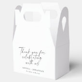 Elegant Trendy Script Custom Hartelijk dank White Bedankdoosjes (Geopend)
